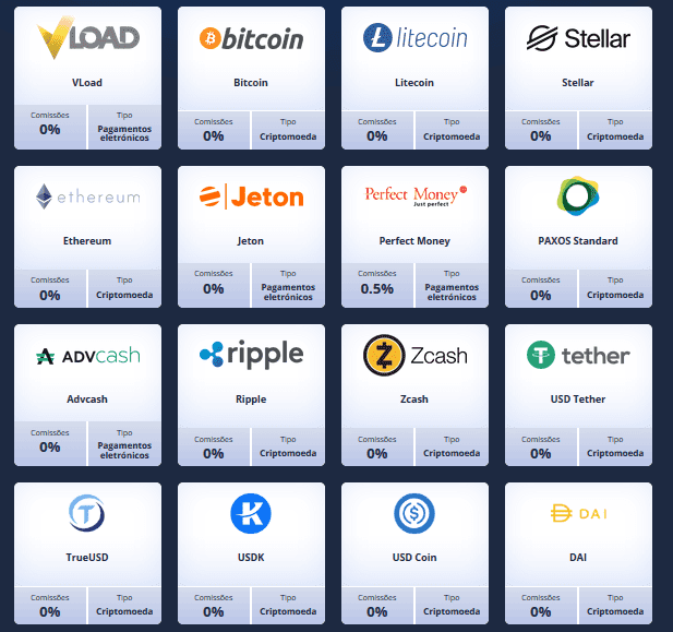 Métodos de Pagamento Métodos de Pagamento