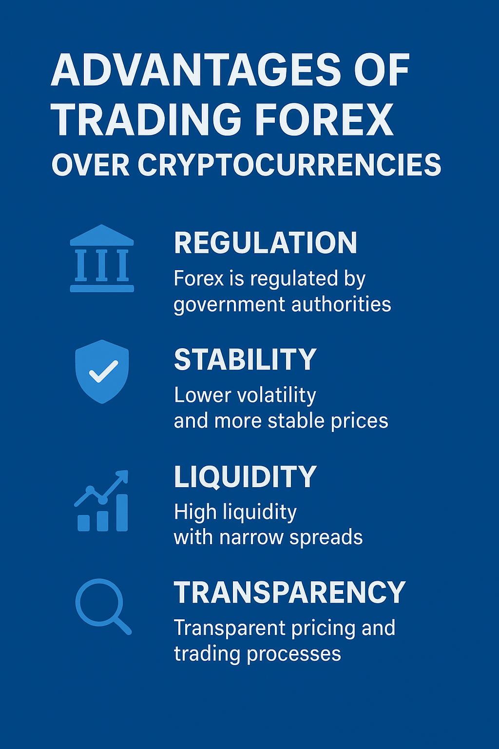Vantagens de Negociar Forex em vez de Criptomoedas