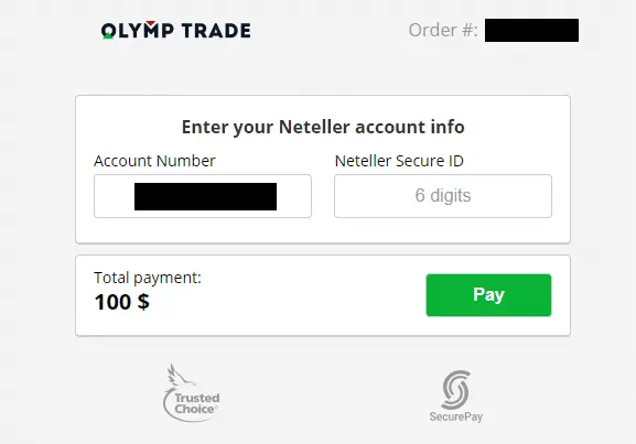 Depósito mínimo na Olymp Trade em 2023