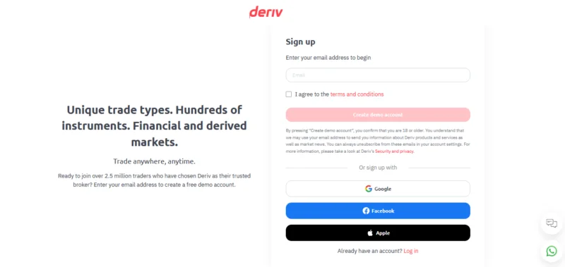 Abrir Conta na Deriv Demo com $10.000: Guia Completo