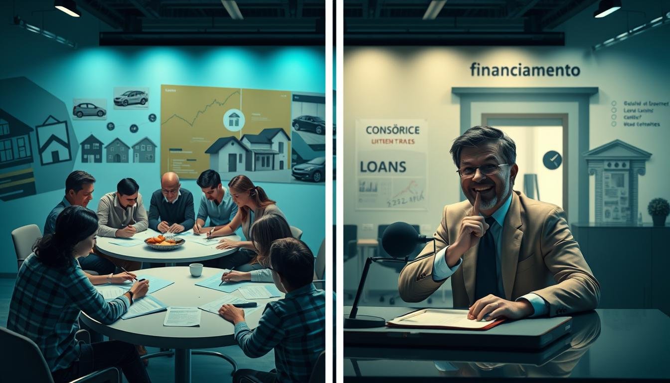 qual a diferença entre consórcio e financiamento