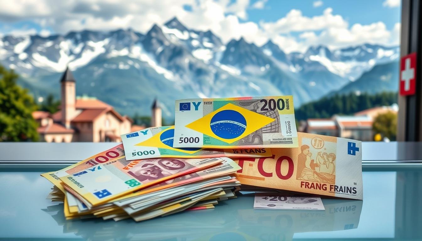 Converter reais em francos suíços