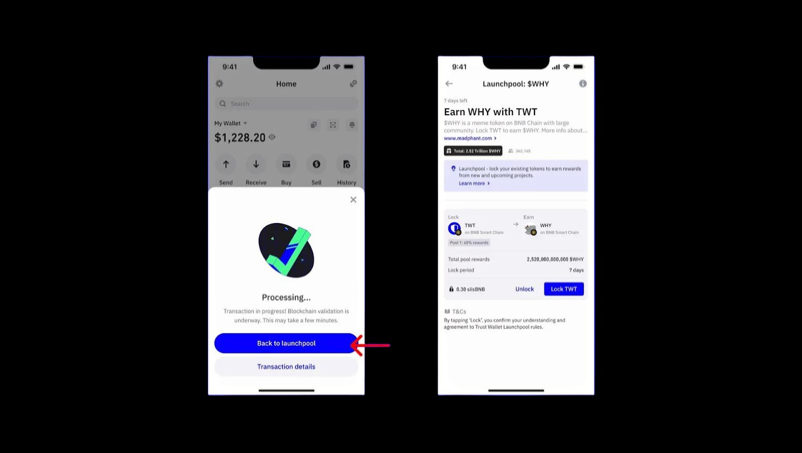 Entendendo o First Trust Wallet Launchpool